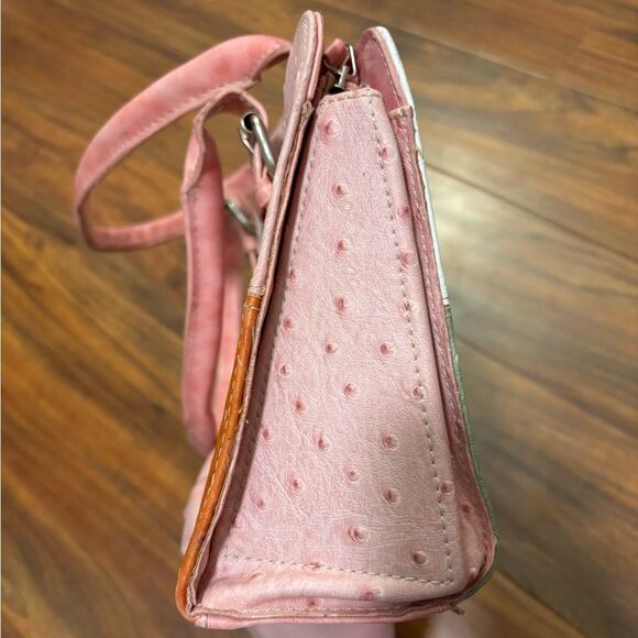 NYC Faux Leather y2k 2001 pink/white/green/orange purse - Picture 6 of 9